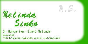 melinda sinko business card